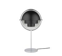 Lámpara de mesa Gubi Lite, altura 50 cm, cromo/negro