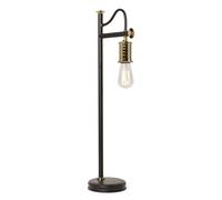 Lámpara De Mesa Negra Diseño Industrial H:69cm E27 Salón Oficina