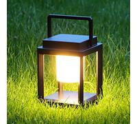 Lámpara de mesa para exteriores, linterna solar, 3 niveles de brillo LED, 4800 mAh, recargable, portátil, impermeable, control táctil, luz nocturna para patio, dormitorio, lectura, caminata
