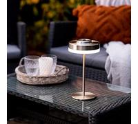 Lámpara de mesa para exteriores, recargable, inalámbrica, LED, 4000 K, blanco cálido, 3 ajustes de brillo, IP44 resistente a la intemperie Auraglow