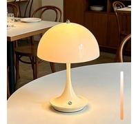 Lámpara de mesa Pilz inalámbrica regulable recargable por USB batería de 2000mAh lámpara LED de interior batería recargable con interruptor táctil lámpara Pilz blanca sin cables para mesita de noche