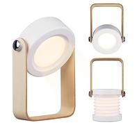 Lámpara de mesa plegable, lámparas de mesa inalámbricas, lámpara LED plegable portátil recargable, lámpara de mesa de luz de lectura que funciona con pilas, regulable