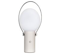 Lámpara De Mesa Portátil LED Regulable IP44 35,5 Cm Beige Blanco