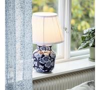 Lámpara de mesa PR Home Fanny, azul/blanca, cerámica, 47 cm, E27