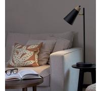 lámpara de mesa PR Home Wien, negra, altura 64 cm, GU10, metal