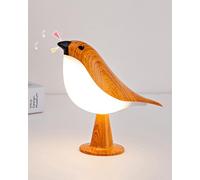 Lámpara de mesa recargable, 2600 mAh, táctil y control remoto, inalámbrica, luz nocturna regulable continua, lámpara de noche de aromaterapia con llamada de pájaros, temporizador, luz de pájaro de 3