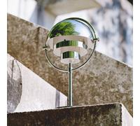 Lámpara de mesa recargable Gubi Multi-Lite, altura 30 cm, cromo/cromo