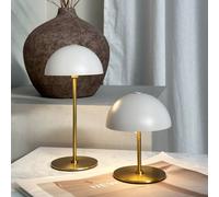 Lámpara de mesa recargable LED Along de Dyberg Larsen, beige, juego de 2