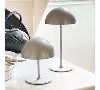 Lámpara de mesa recargable LED Along de Dyberg Larsen, plateada, juego de 2