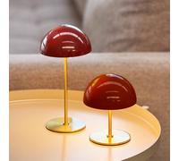 Lámpara de mesa recargable LED Along de Dyberg Larsen, roja, juego de 2 unidades