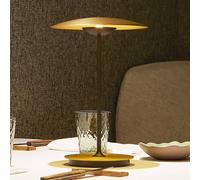 Lámpara de mesa recargable LED MARSET Ginger, aluminio, latón, atenuable.