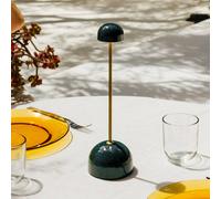 Lámpara de mesa recargable LED MARSET Sips, verde/dorado, 31 cm, acero True