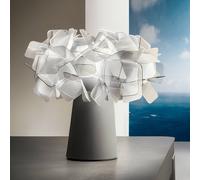 Lámpara de mesa recargable LED Slamp Clizia, gris humo, atenuable