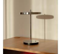 Lámpara de mesa recargable LED UMAGE Asteria Move, acero pulido, 31 cm