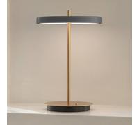 Lámpara de mesa recargable LED UMAGE Asteria Move antracita/latón 31 cm