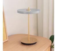 Lámpara de mesa recargable LED UMAGE Asteria Move gris niebla/latón 31 cm