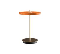 Lámpara de mesa recargable LED UMAGE Asteria Move, naranja/latón, 31 cm