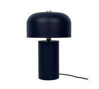 Lámpara de Mesa Relaxdays, diseño champiñón, Metal, E14, lámpara de Noche con Cable, 40 x 25 cm, Negra