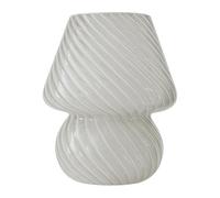 Relaxdays Lámpara de mesa seta blanco,transparente
