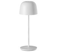 Lámpara de mesa táctil inalámbrica de aluminio blanco LED SOPHIA WHITE blanco regulable H28cm
