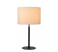 Lámpara de Mesa Tela Beige Negro 50,5 CM E27 Blendarm Desván Tischleuchte Noche