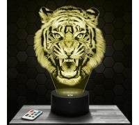 Lámpara de mesa Tigre, decoración Animal Salvaje África Felino. Idea de regalo para hombre o mujer, objeto Tigre, lámpara de noche para adultos, decoración de Cuarto.Regalo Navidad