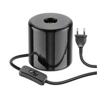 ledscom.de Lámpara de sobremesa TIPO, interruptor, porcelana, negro, 1x E27 máx. 300W