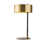 Lámpara de Mesa Tischleuchte 49CM E14 en Negro Metal Oro Salón Mesa de Noche