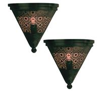 Lámpara De Mesa Tischleuchte E27 Oriental Negra De Metal 31cm