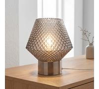 Lámpara de Mesa Tischleuchte Estilo Moderno Pequeño H: 17,5 CM Ahumado Metal Art