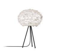 Lámpara de Mesa Trípode Eos en Blanco Mediano con Patas en Negro Mate