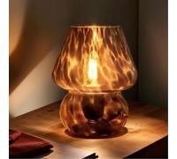 Lámpara De Mesa Vintage En Forma De Hongo | Vidrio Translúcido De Murano, Regulable Sin Escalas, Estética De Medio Siglo Para Dormitorio Y Sala De Estar 1 PCS