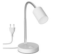 Lámpara de mesa WAIKA con cuello de cisne e interruptor blanco mate incl.