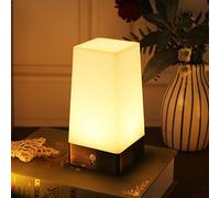 Lámpara de mesa WRalwaysLX, luz de noche LED retro, lámpara de noche con sensor de movimiento inalámbrico PIR LED Luz de noche, luz de batería para sala de estar, dormitorio, baño, pasillo, cocina