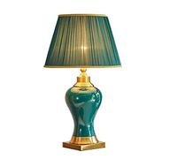 Lámpara de Mesilla de Noche Estilo Retro para Dormitorio, Ideal para Leer, Estudiar O Como Luz de Mesa en la Sala de Estar. Color: Verde. Tamaño: 36 X 62 Cm./Verde/30 * 55 cm