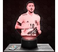 Lámpara de mesilla de noche, luz nocturna táctil Belgium - E.Hazard Futbolista lámpara LED ilusión 3D, idea de regalo para niños y niñas, Navidad, lámpara de mesilla de noche para niños o adultos.