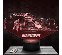 Lámpara de mesilla de noche, luz nocturna táctil fórmula 1 M.Verstappen Lámpara LED ilusión 3D, idea de regalo para niños y niñas, Navidad, lámpara de mesilla de noche para niños o adultos. TOP