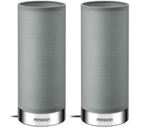 Lámpara de mesita de noche Amapola set de 2 gris regulable