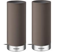 Lámpara de mesita de noche Jazmín set de 2 taupé regulable