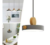 Lámpara de mesita de Noche, luminaria de suspensión Morne, lámpara de araña Industrial de Metal, Pantalla LED Redonda, 3 temperaturas de Color, iluminación de suspensión