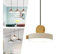 Lámpara de mesita de Noche, luminaria de suspensión Morne, lámpara de araña Industrial de Metal, Pantalla LED Redonda, 3 temperaturas de Color, iluminación de suspensión