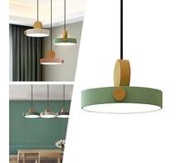 Lámpara de mesita de Noche, luminaria de suspensión Morne, lámpara de araña Industrial de Metal, Pantalla LED Redonda, 3 temperaturas de Color, iluminación de suspensión