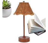 Lámpara de Mimbre 120 Lúmenes Recargable Inalámbrica Regulable Luz | Lámpara de Escritorio Oficina para Lectura Salón Hogar Mesilla Noche Cocina