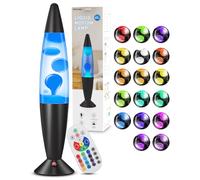 Lámpara de Movimiento Líquido 16" con Control Remoto, Lámpara de 17 Cambios de Luz Relajante Estado, Lámparas Deportivas Líquidas para Dormitorio, Oficina, Fiesta, Hogar/Navidad Decoración(Negro)