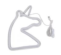 Lámpara de neón LED rosa y blanca, luz de letrero de neón alimentada por USB para decoración de paredes de dormitorio, iluminación novedosa en forma de corazón con cable de 2 m