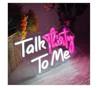 lámpara de neón Letrero de neón «Háblame los treinta» para fiesta Lámpara LED decorativa para pared para el hogar, club o bar(Rosado)