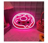 Lámpara de neón Letrero de neón luminoso con forma rosquilla, Para ideal para restaurantes postres(22cmx30cm)