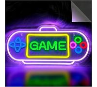 lámpara de neón Letrero de neón mando videojuegos para ideal decoración pared dormitorio para fiesta zona gamer 41,9x21,5cm