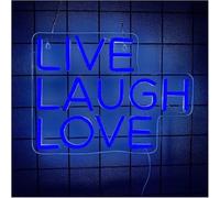 lámpara de neón Para la palabra prestada de lámpara neón "Vive, ríe, ama" para el letrero utilizado en los dormitorios