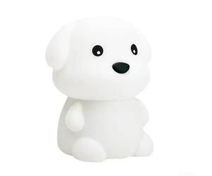 Lámpara de noche activada por voz con funciones de asistente de inteligencia artificial, para control táctil inteligente, luz nocturna LED, modos RGB, portátil, para guardería, 11,5 x 10 cm (perro)